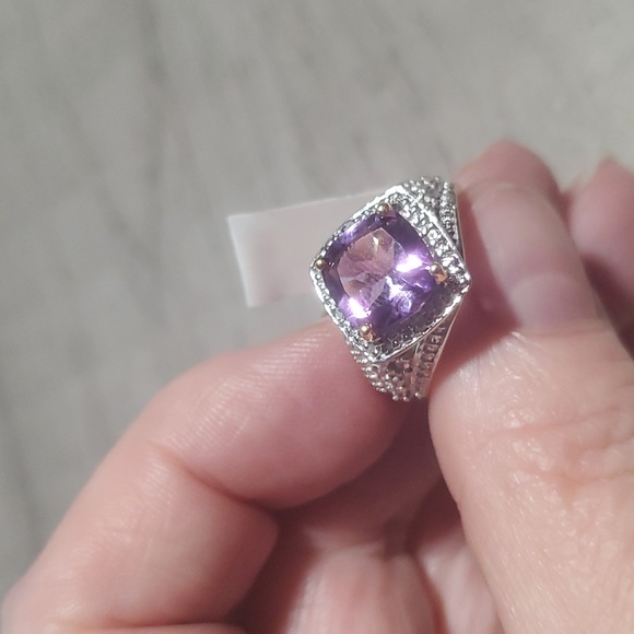 Amethyst ring size 7 - Picture 2 of 4